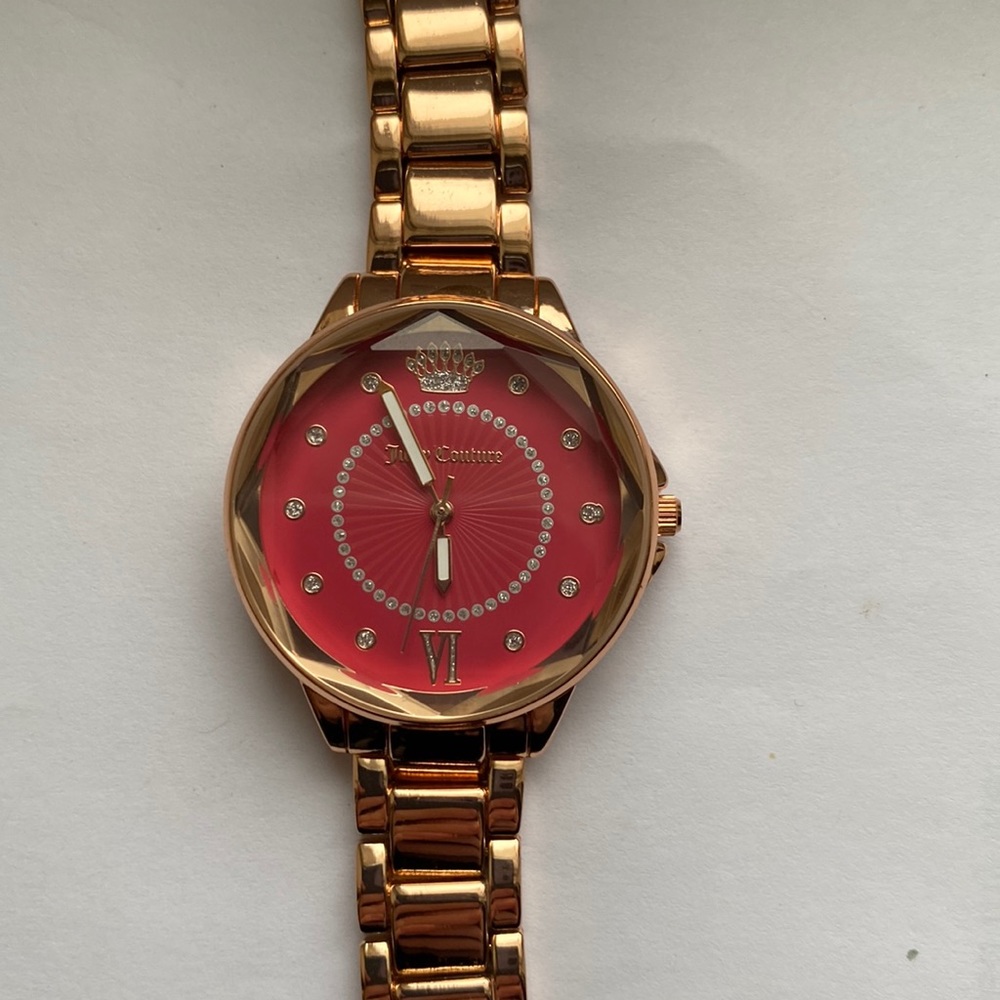 Juicy Couture Black Label pink and gold watch